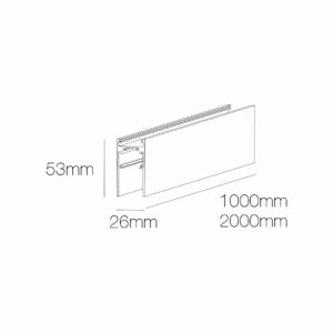 Beneito Faure 48V Magnetschiene Wand-Montage Carril - Skizze
