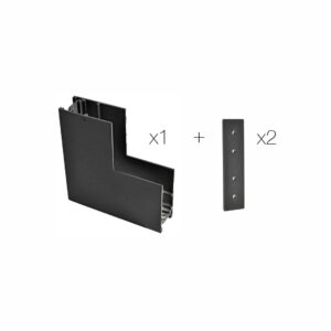 Beneito Faure 48V L-Eckverbinder für Montage an der Wand oder Decke in Schwarz