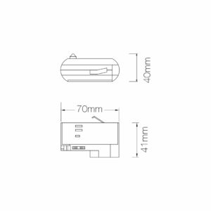 Beneito Faure - Adapter für 3-Phasen-Stromschiene - Skizze