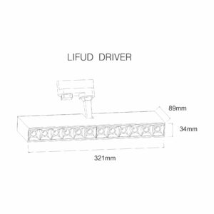 Beneito Faure - Alfa LED-Strahler 32W für 3-Phasen-Stromschiene - Skizze