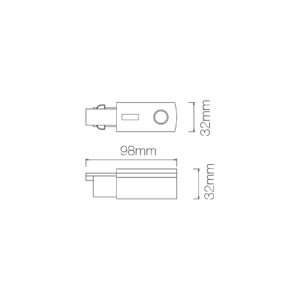 Beneito Faure - Einspeisung für 3-Phasen-Stromschiene - Skizze