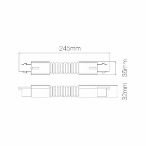 Beneito Faure - Flexibles Verbindungsstück für 3-Phasen-Stromschiene - Skizze