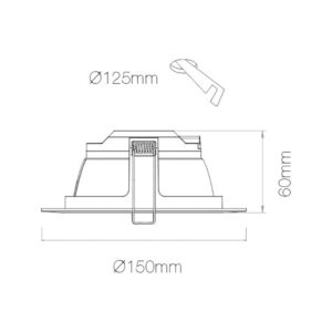 Beneito Faure - Noi LED-Downlight für den Innen-Bereich 14W - Skizze