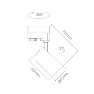 Beneito Faure - Picolo AR111 LED-Spot für 3-Phasen-Stromschiene - Skizze