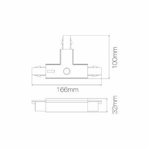 Beneito Faure - T-Verbindungsstück für 3-Phasen-Stromschiene - Skizze